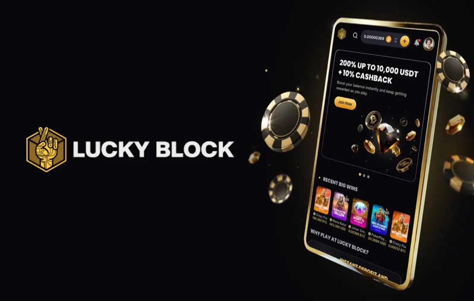 LuckyBlock Casino App-Screenshot